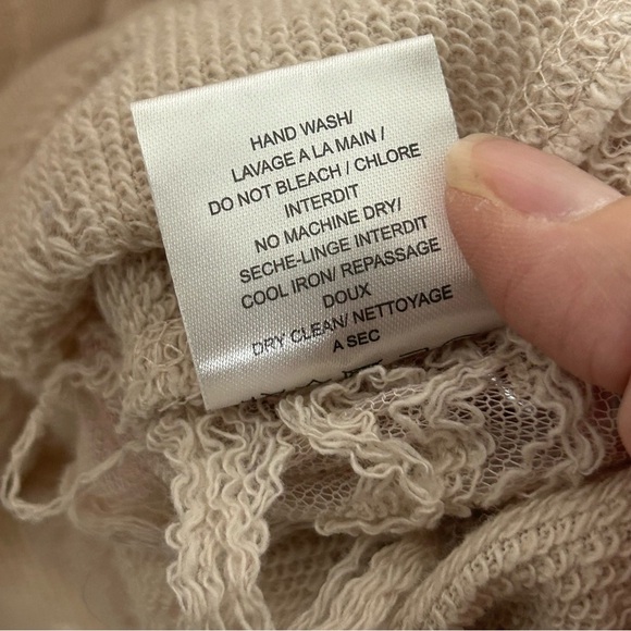 IRO Cenix Woman's Cream Off White Distressed Raw Hem Sweatshirt - Picture 10 of 12